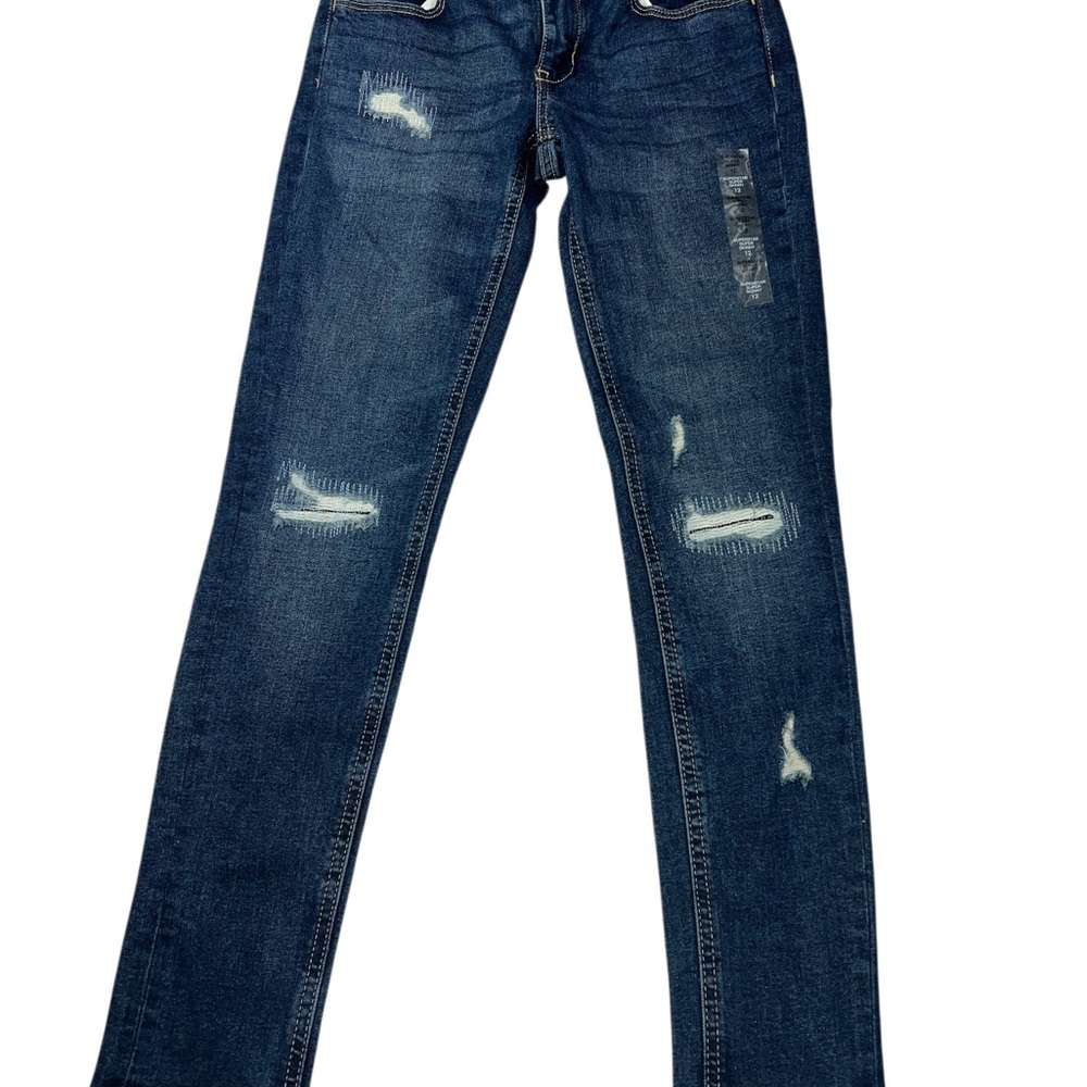 SO Kids' Dark Blue Distressed Jeans
